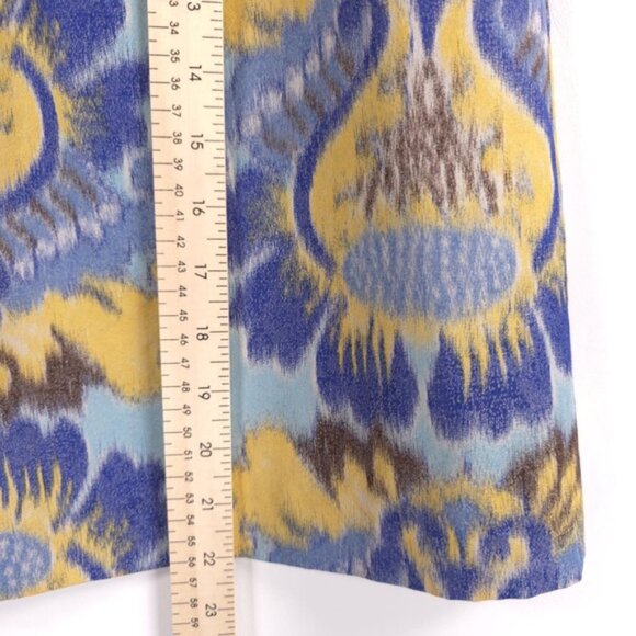 TORY BURCH SILK Blend Pleated Skirt A-Line Abstract Print Size 8 - Picture 7 of 10